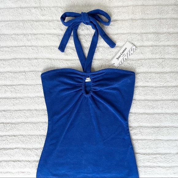 Juicy Couture Halter Mini Dress in Royal Blue - Picture 2 of 8
